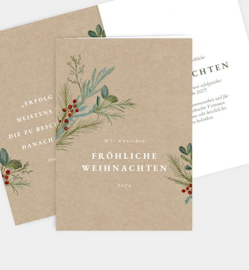 Weihnachtskarte Weihnachten geschäftlich Zarter Ausdruck