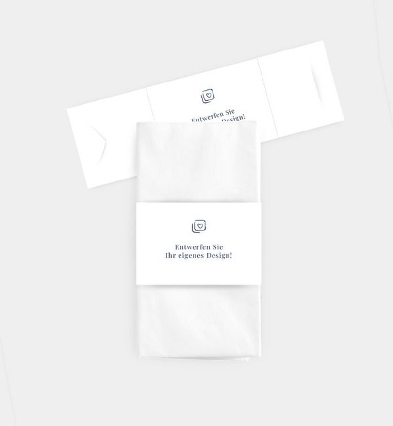 Taschentücher Banderole Blanko Design Blanko Design