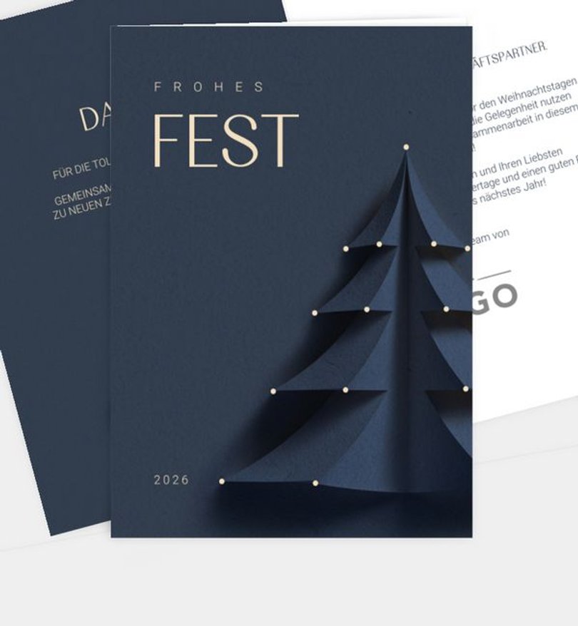 Weihnachtskarte Weihnachten/Geschäftlich Papercut