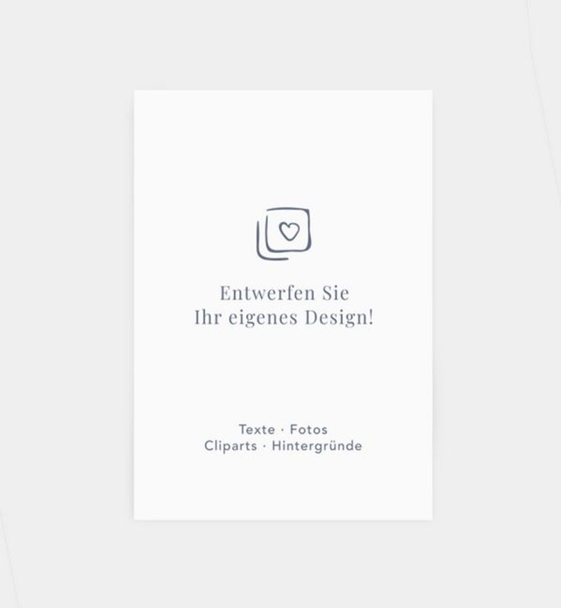 Einlegeblatt bedruckt Blanko Design Blanko Design