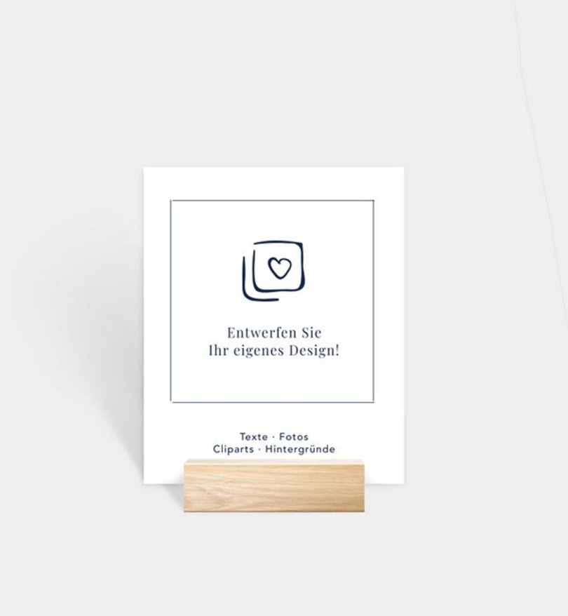 Tischnummer Blanko Design Blanko Design