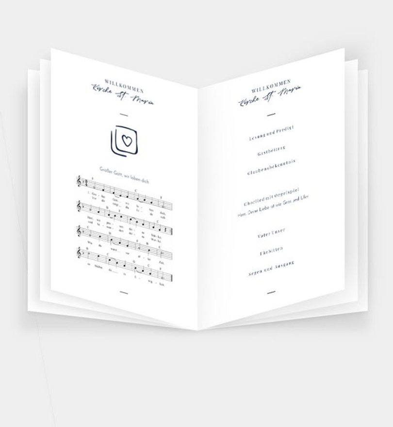 Einleger - Kirchenheft Blanko Design Blanko Design