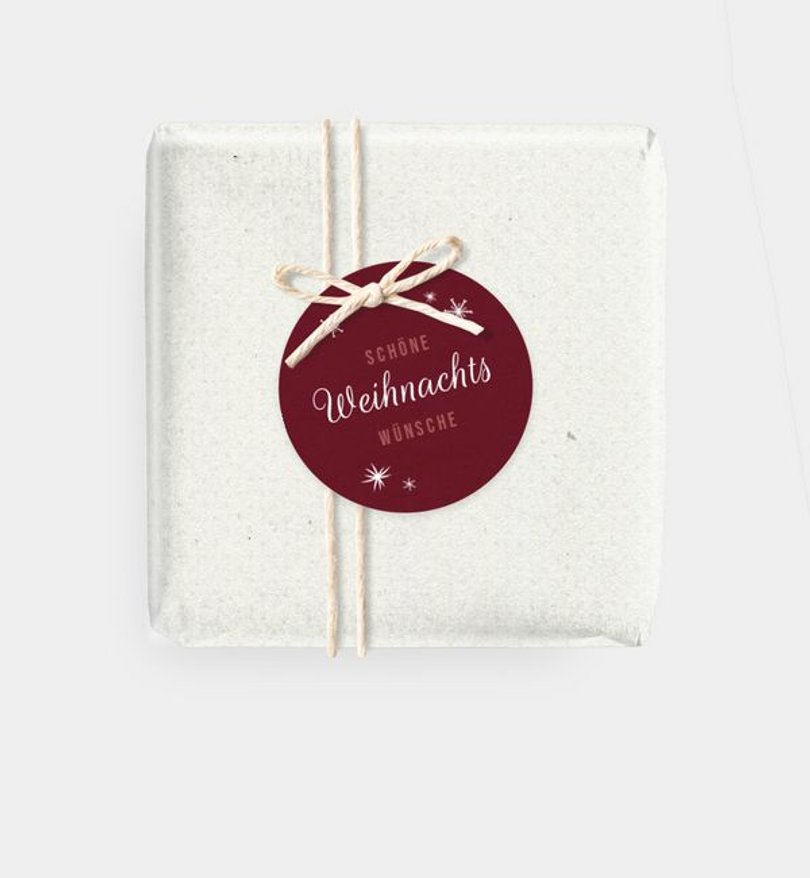 Geschenkanhänger Weihnachten Winter sky