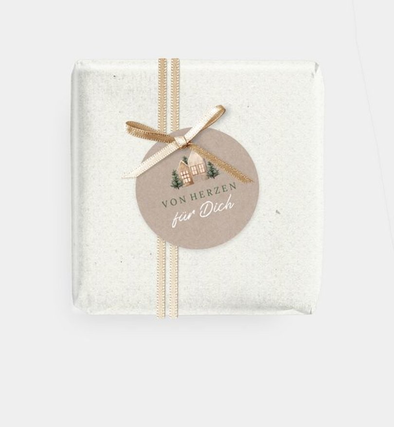 Geschenkanhänger Weihnachten Weihnachten im Dorf