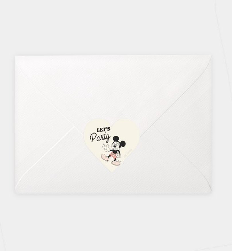 Siegelsticker Geburtstag Mickey Maus · Retro Party