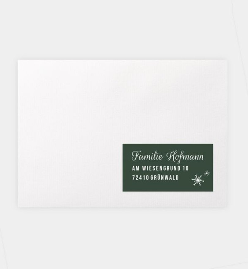Empfängeraufkleber Weihnachten Love and Stars