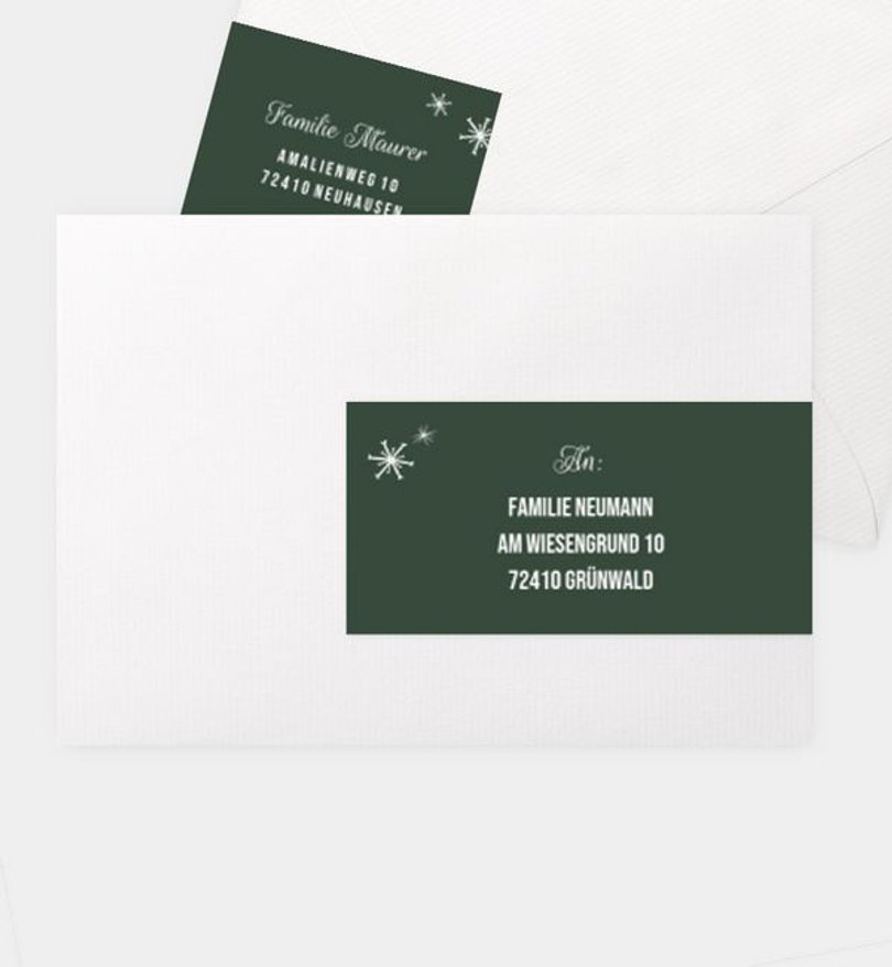 Adressaufkleber Weihnachten Love and Stars