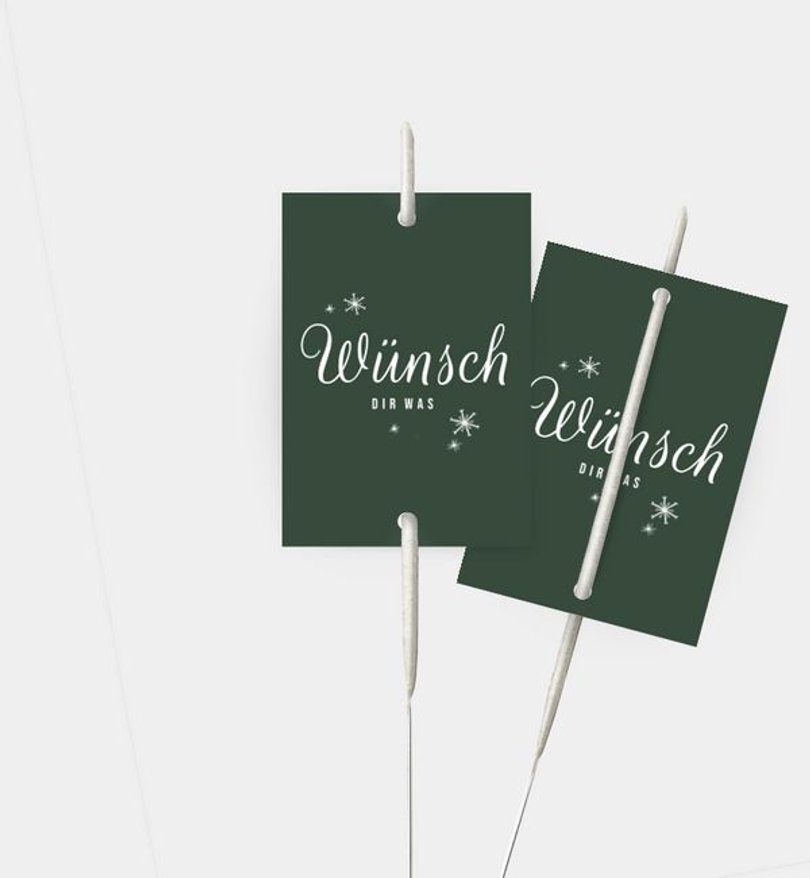 Wunderkerzenetikett Weihnachten Love and Stars