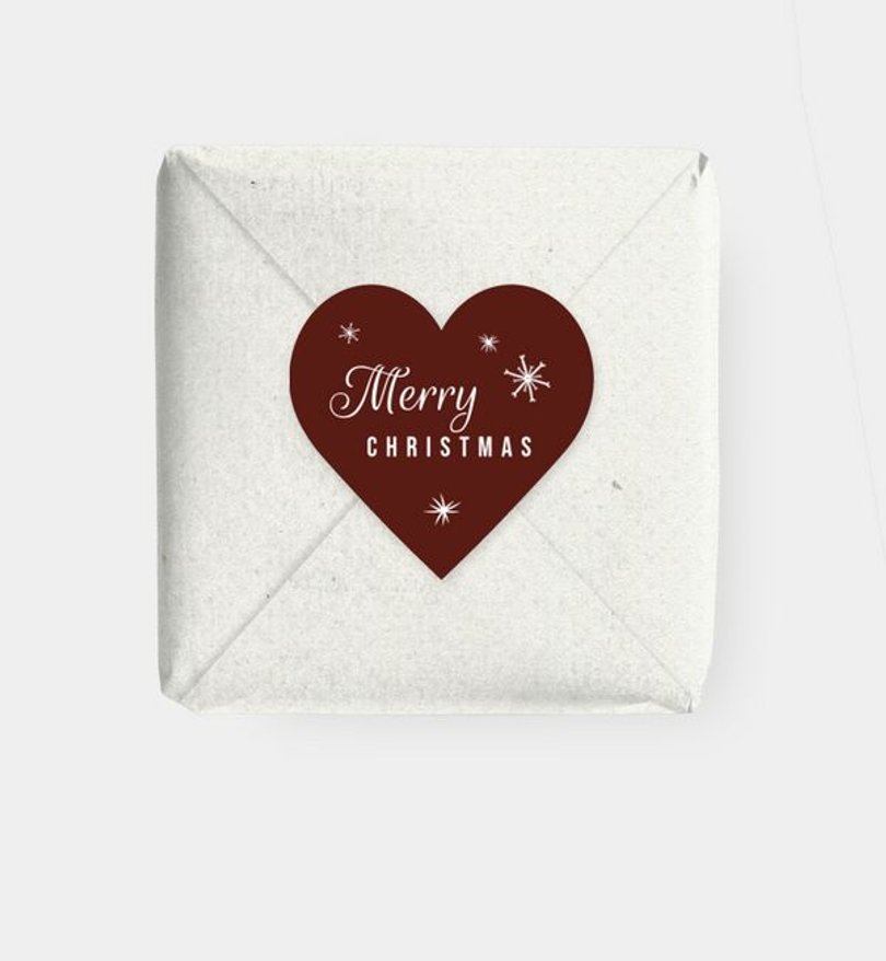 Geschenkaufkleber Weihnachten Love and Stars