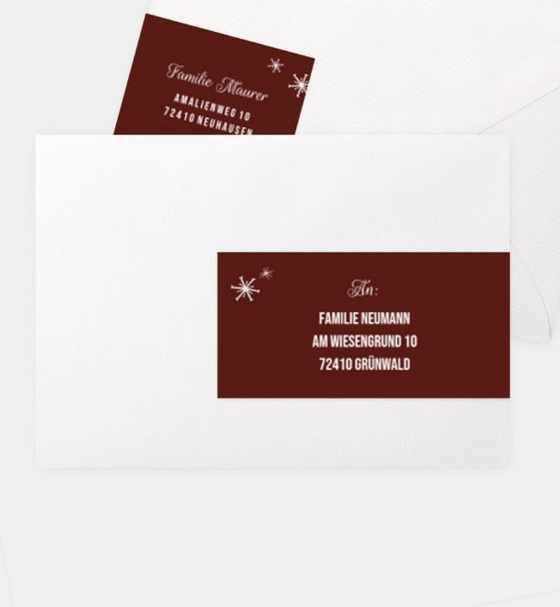 Adressaufkleber Weihnachten Love and Stars