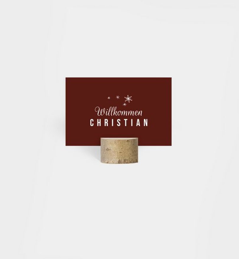 Tischkarte Weihnachten Love and Stars