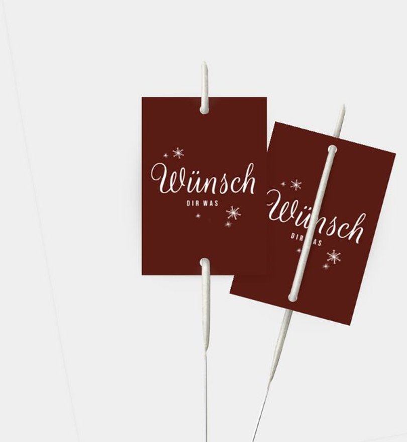 Wunderkerzenetikett Weihnachten Love and Stars