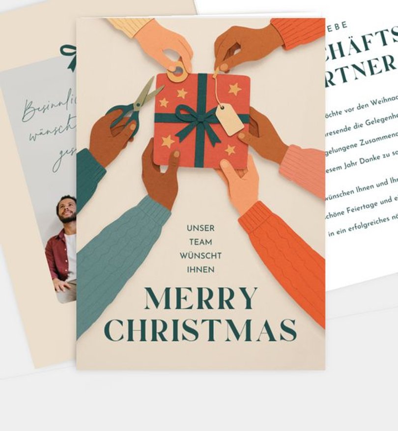 Weihnachtskarte Weihnachten geschäftlich Miteinander