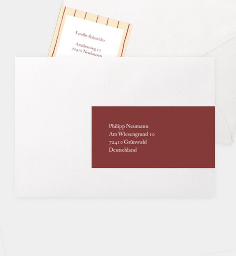 Adressaufkleber Weihnachten Striped Christmas