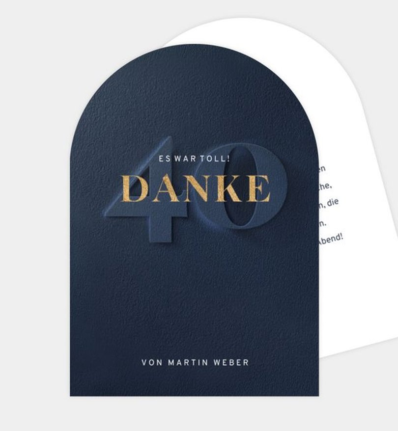Dankeskarte Geburtstag Papercut