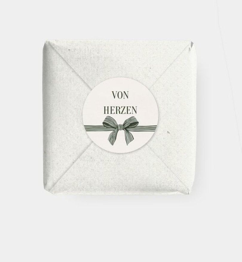 Geschenkaufkleber Weihnachten Holiday Ribbon