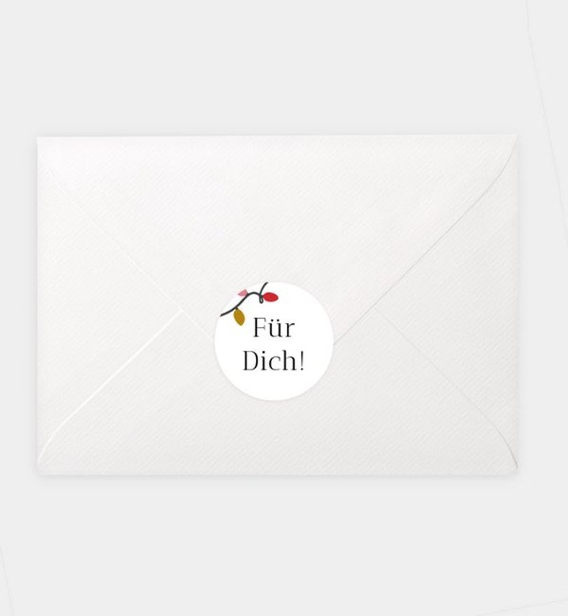 Siegelsticker Weihnachten Lichterkette