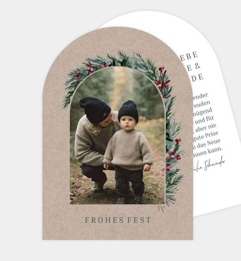 Weihnachtskarte Weihnachten/Privat Festive Archway · Vintage