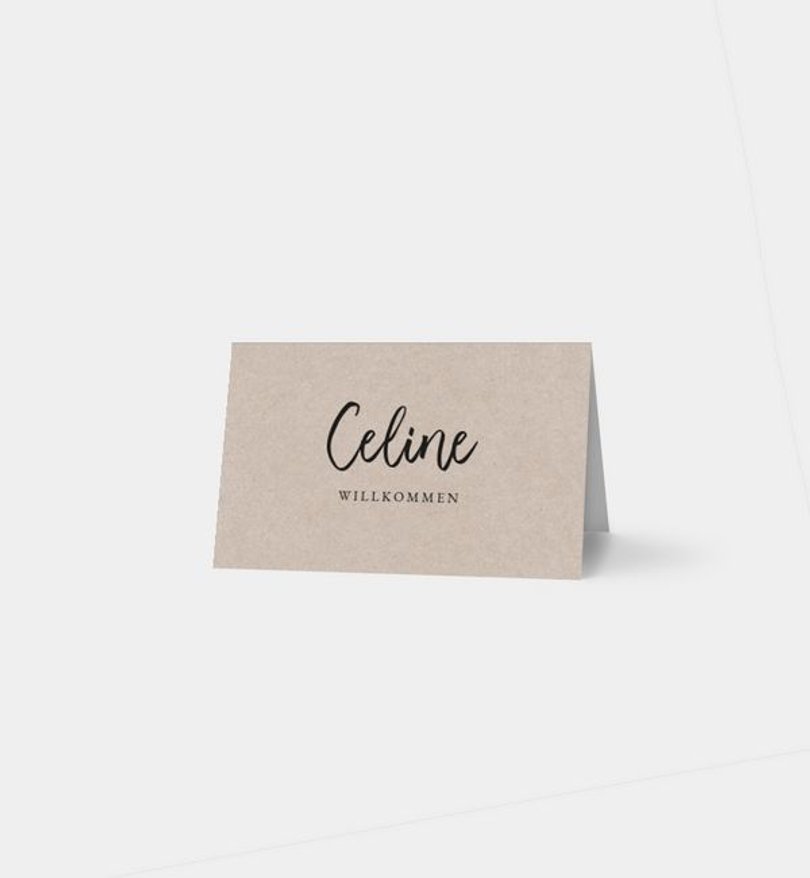 Tischkarte Hochzeit Rosegold · Crafty