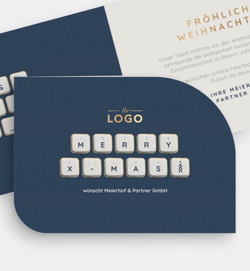 Weihnachtskarte Weihnachten geschäftlich Tastatur