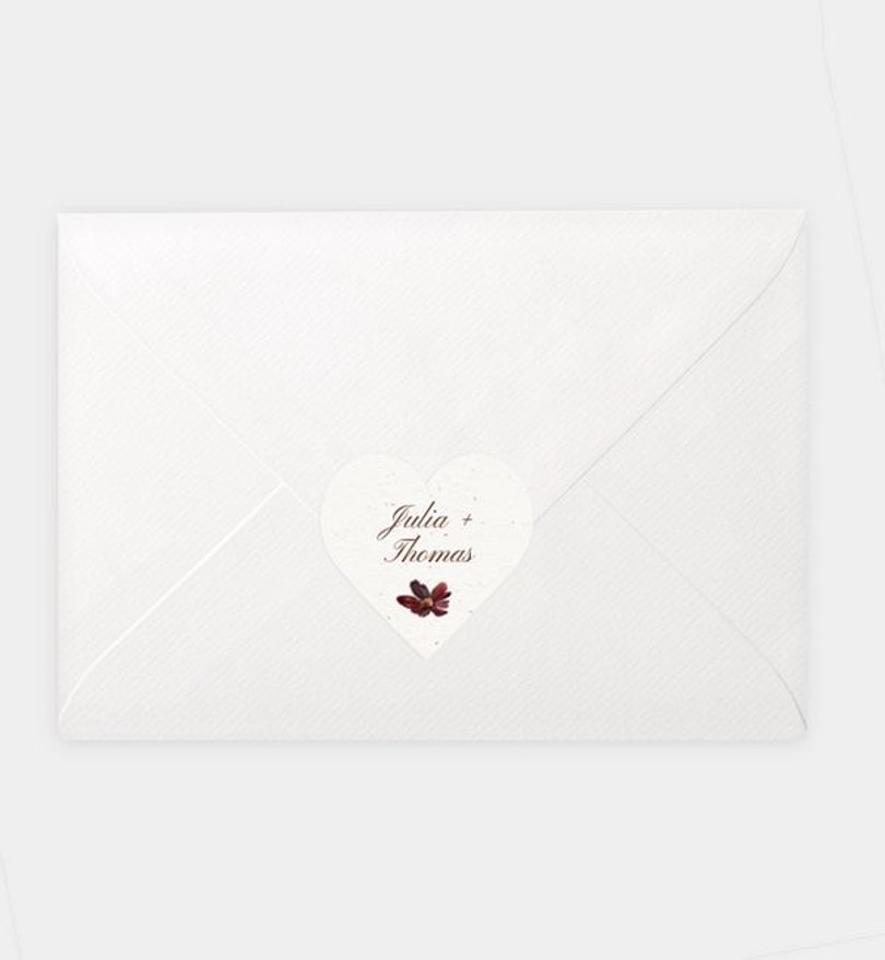 Siegelsticker Hochzeit Delicate Flowers