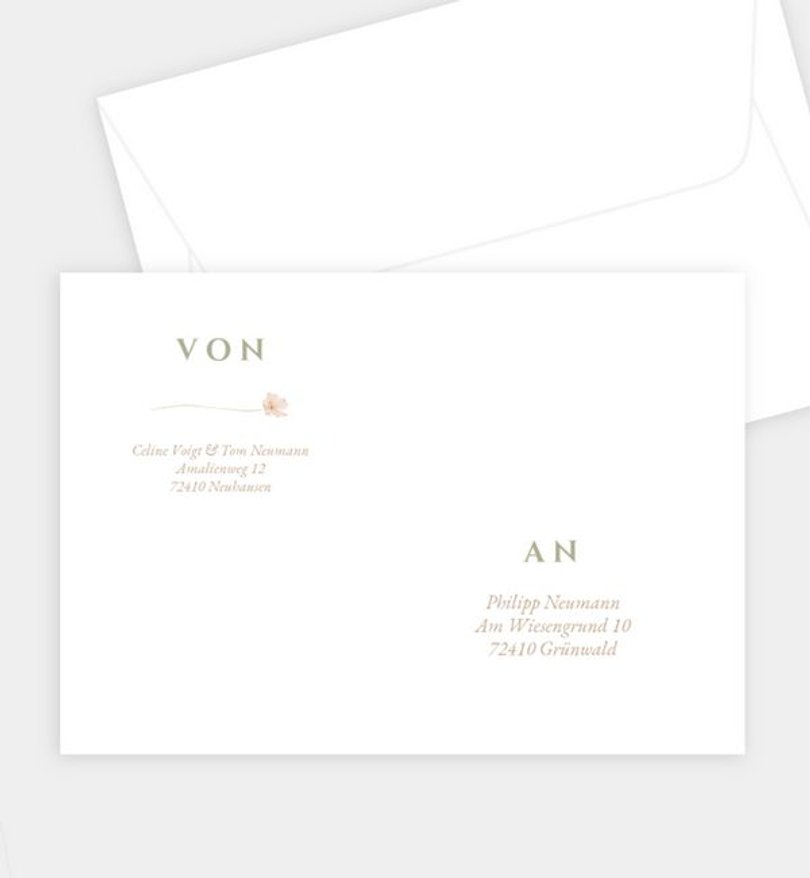 Briefumschlag Hochzeit Flower Whispers