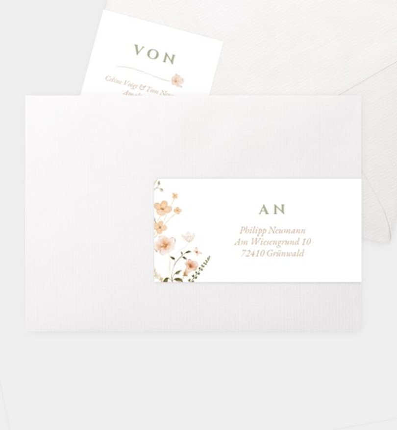 Adressaufkleber Hochzeit Flower Whispers