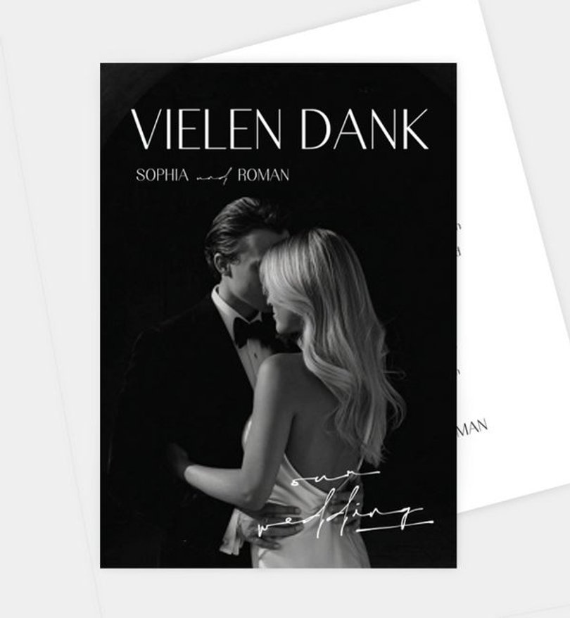 Dankeskarte Hochzeit Urban Wedding