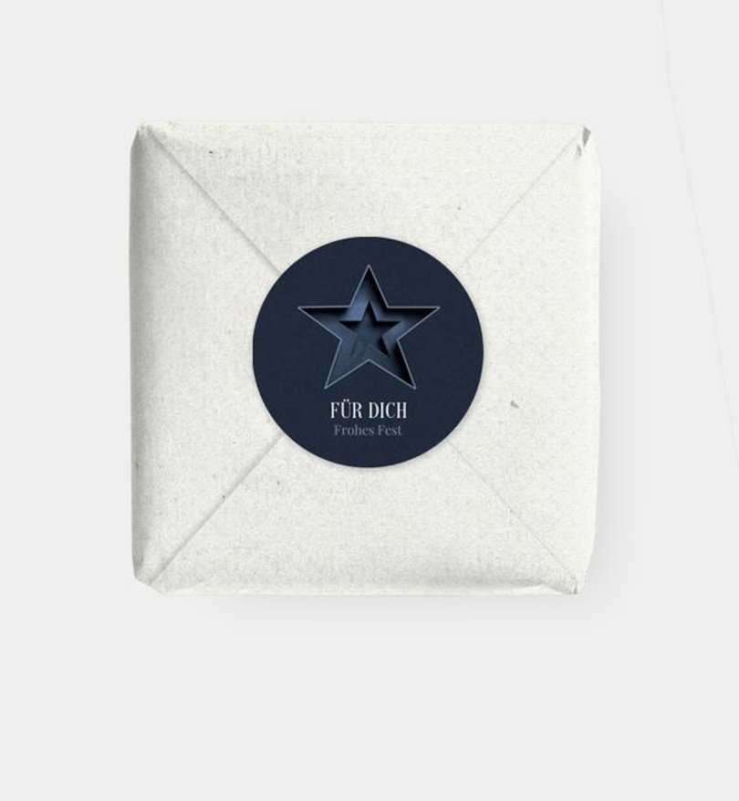 Geschenkaufkleber Geschäftlich Paper Star