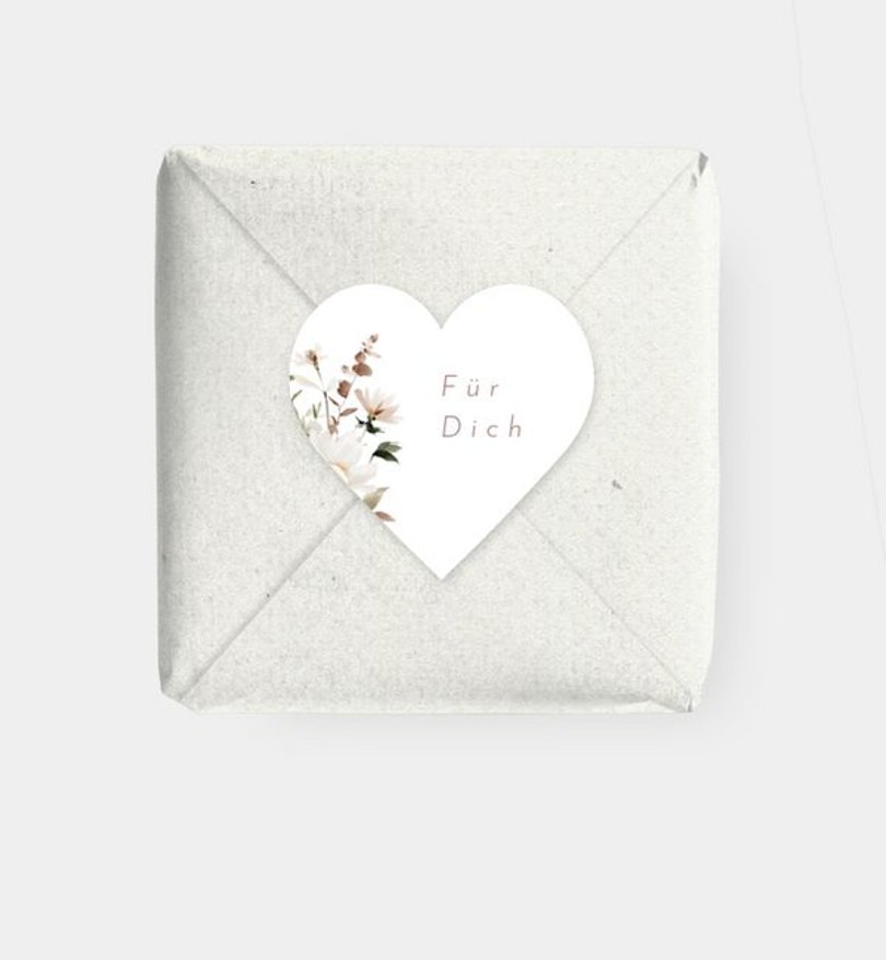 Geschenkaufkleber Hochzeit Blumenstrauß