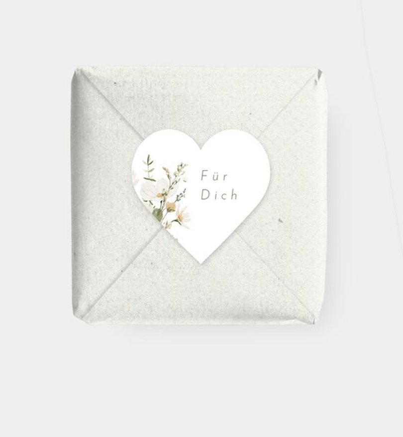 Geschenkaufkleber Hochzeit Blumenstrauß