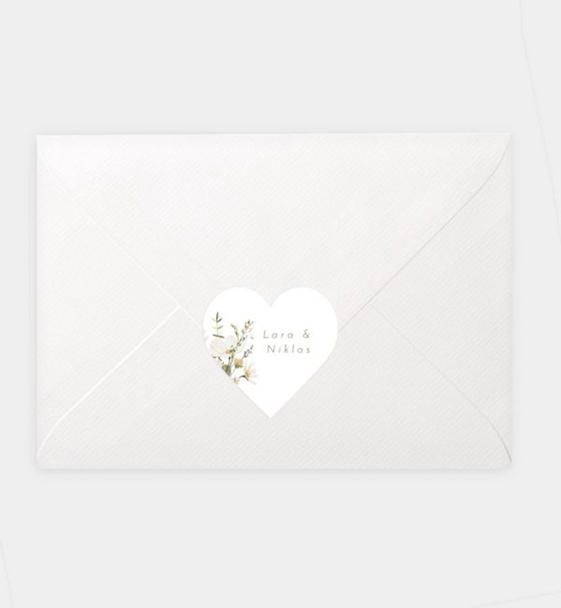 Siegelsticker Hochzeit Blumenstrauß
