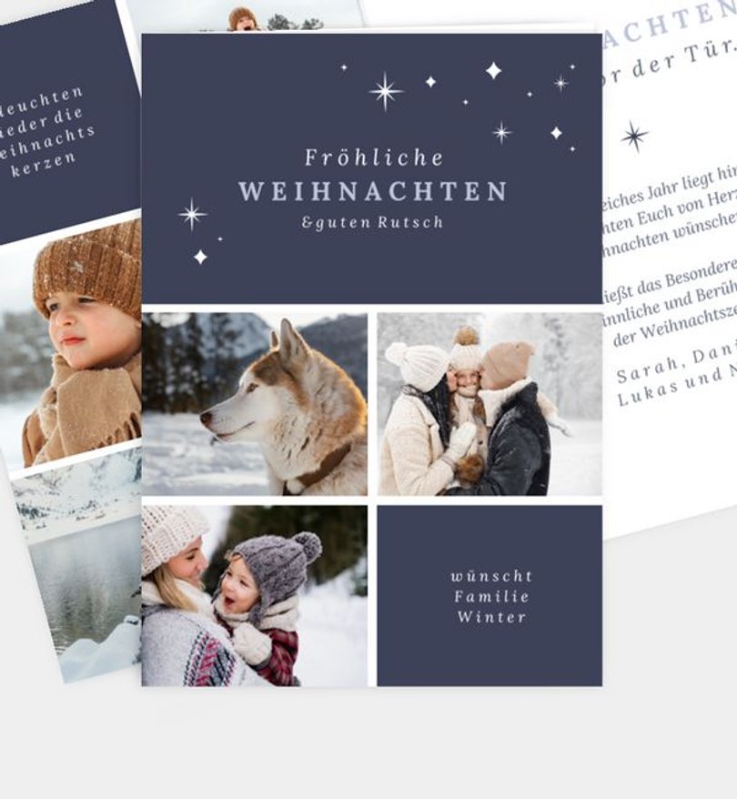 Weihnachtskarte Weihnachten/Privat Funkelnde Nacht · UNICEF
