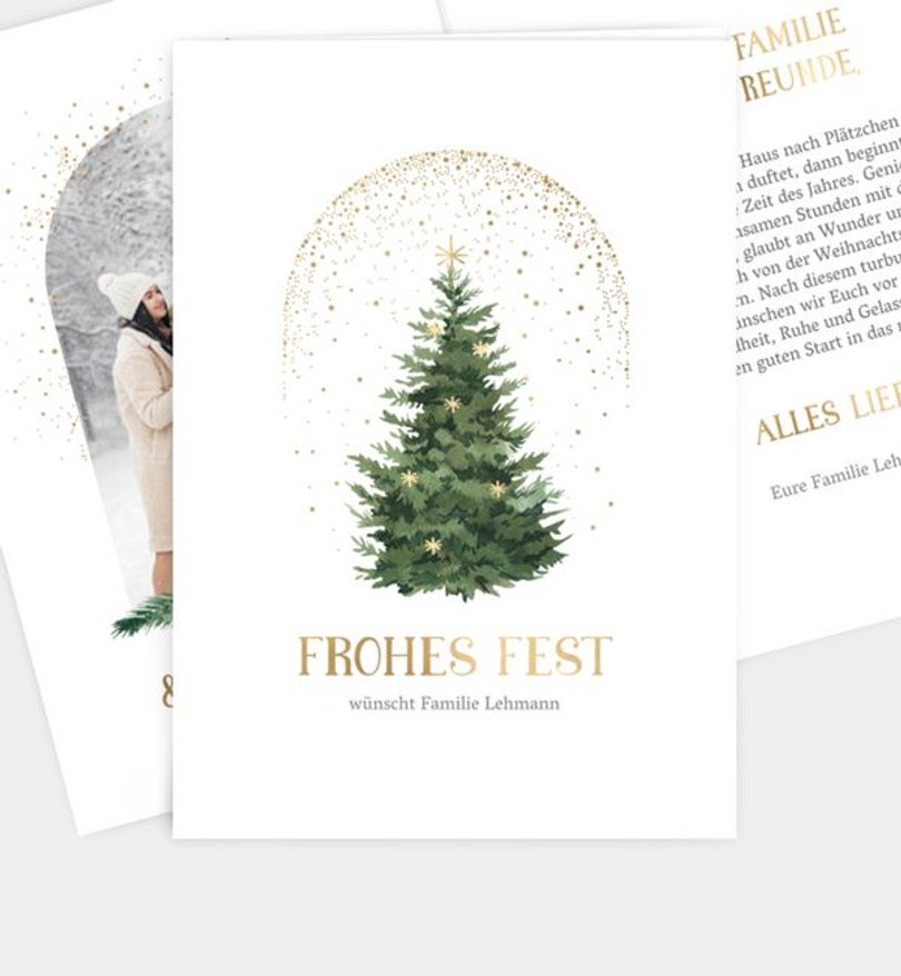 Weihnachtskarte Weihnachten/Privat Sparkling Tree · UNICEF