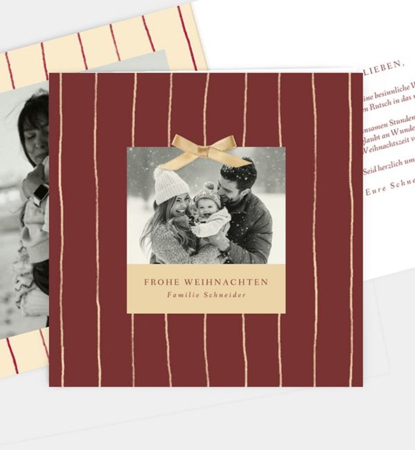 Weihnachtskarte Weihnachten/Privat Striped Christmas · UNICEF