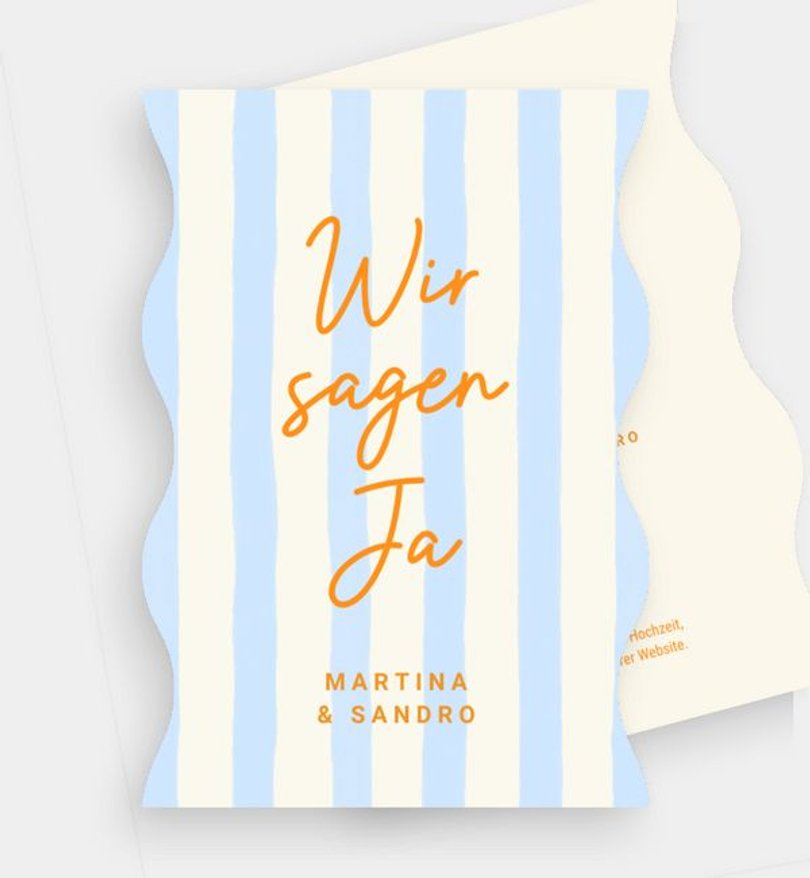 Einladungskarte Hochzeit Summer Stripes