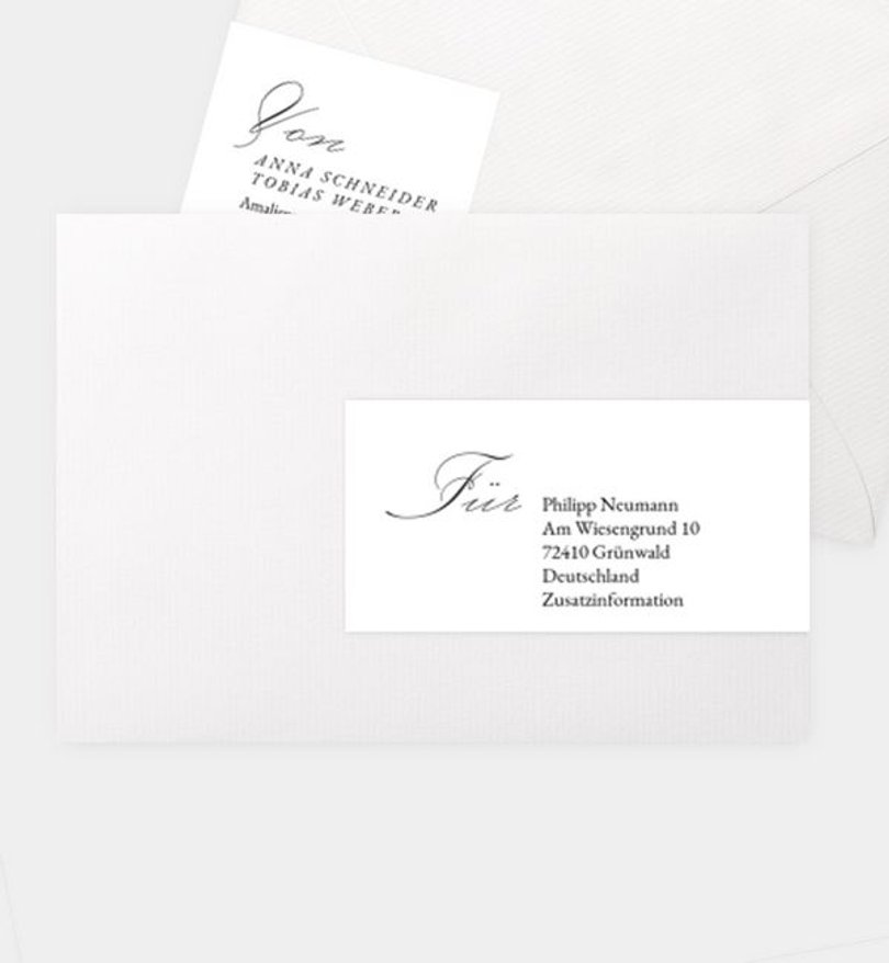 Adressaufkleber Hochzeit Elegant Script
