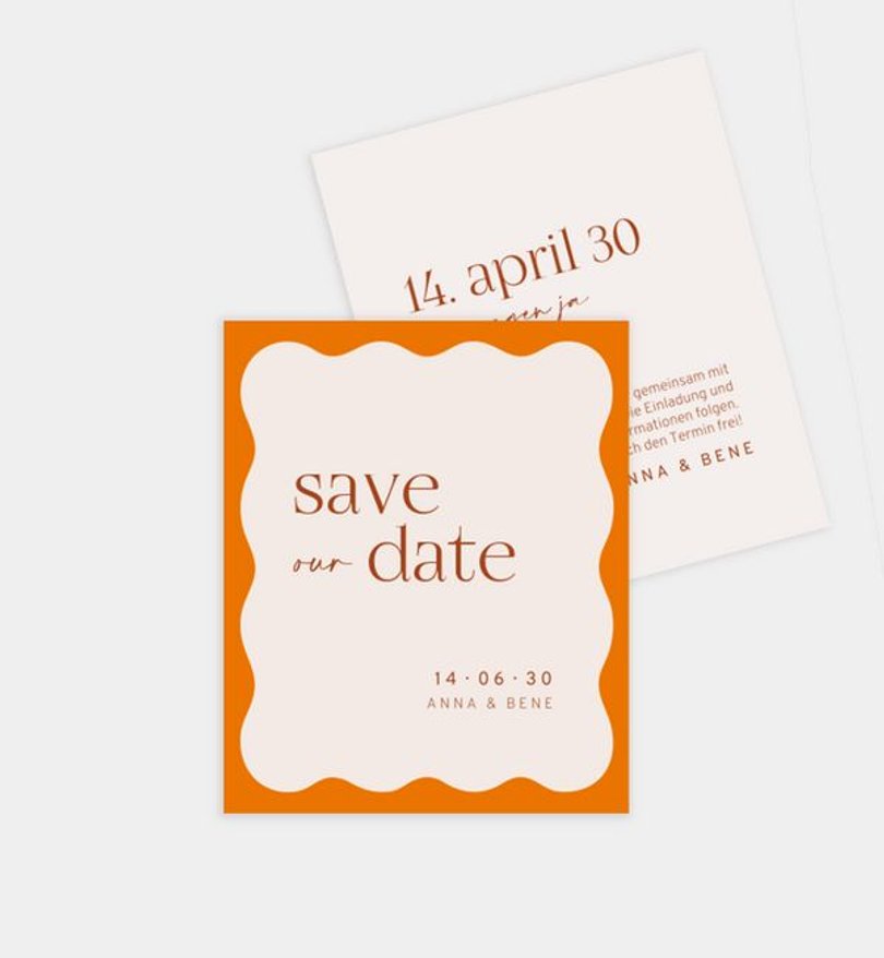 Save-The-Date Karte Hochzeit Wedding Waves
