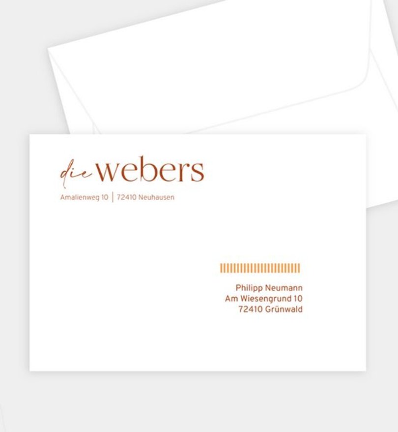 Briefumschlag Hochzeit Wedding Waves