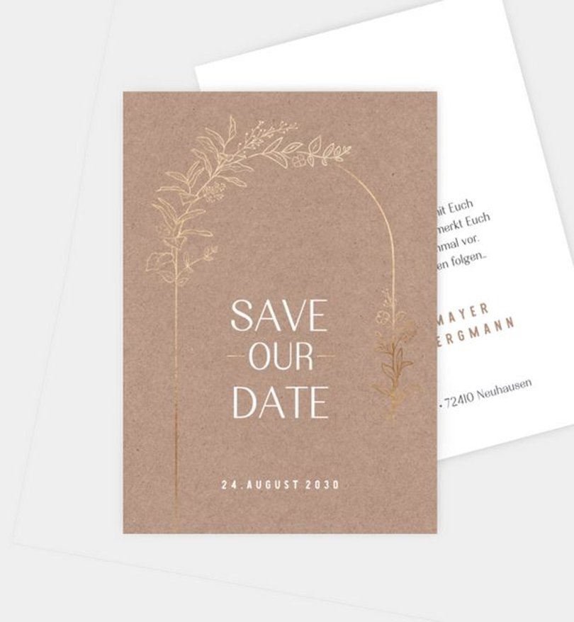 Save-The-Date Karte Hochzeit Fioritura