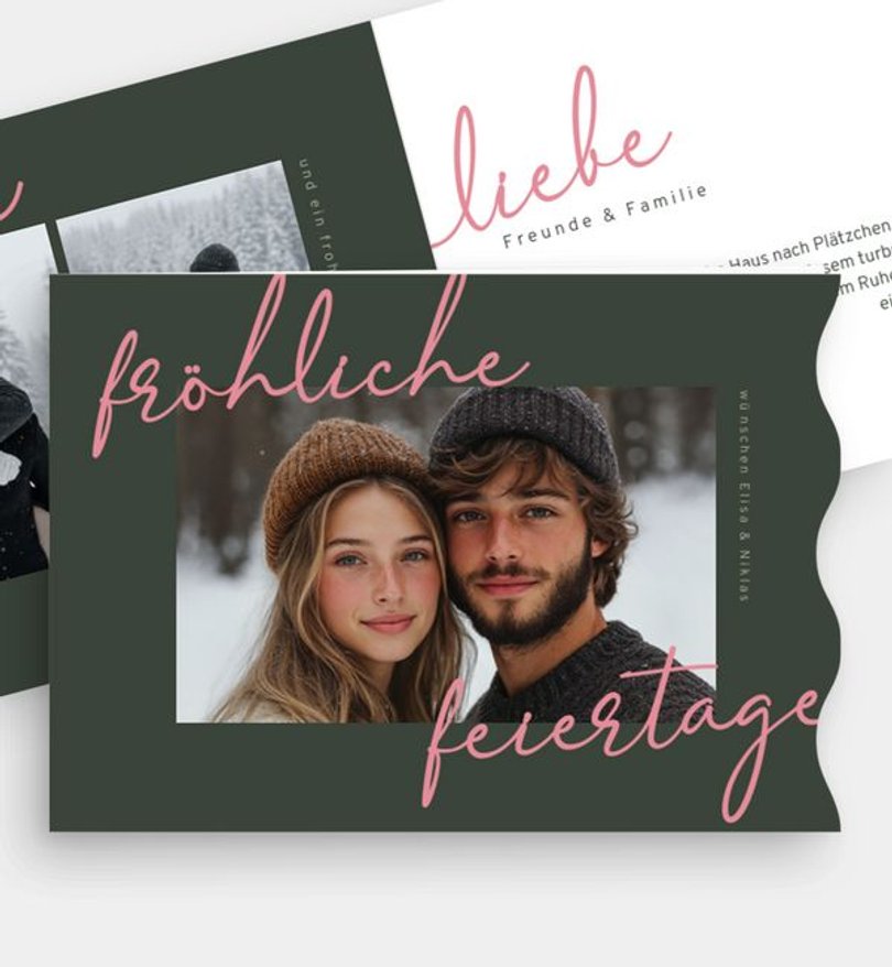 Weihnachtskarte Weihnachten/Privat Bunte Fotokarte