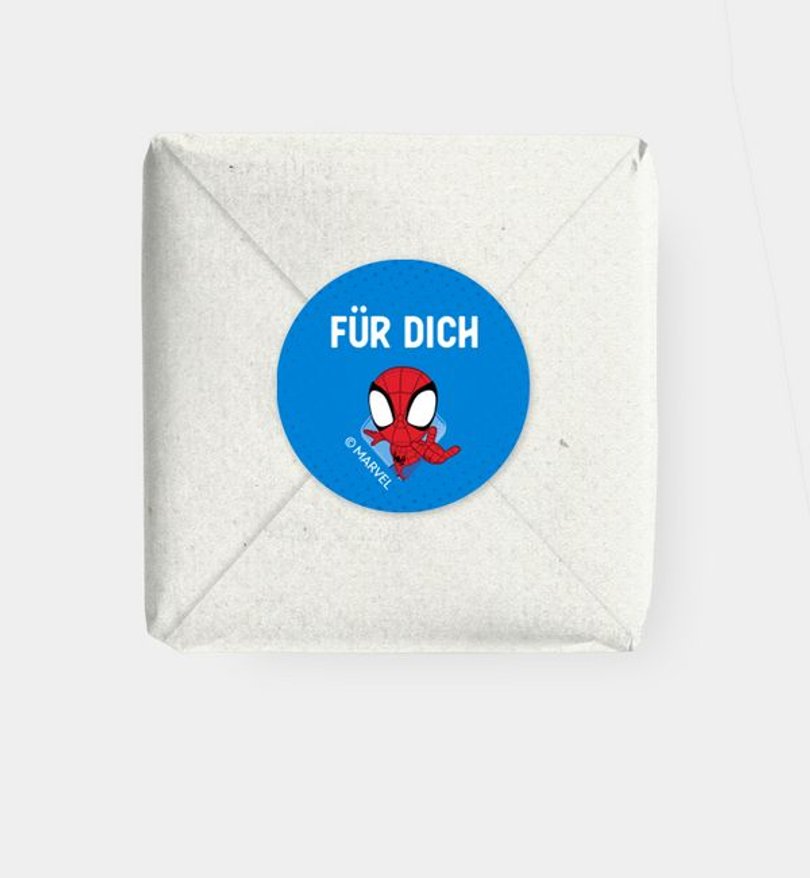 Geschenkaufkleber Kindergeburtstag Spidey · Team Up