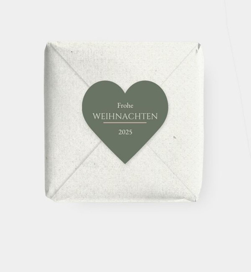 Geschenkaufkleber Weihnachten Karo Muster