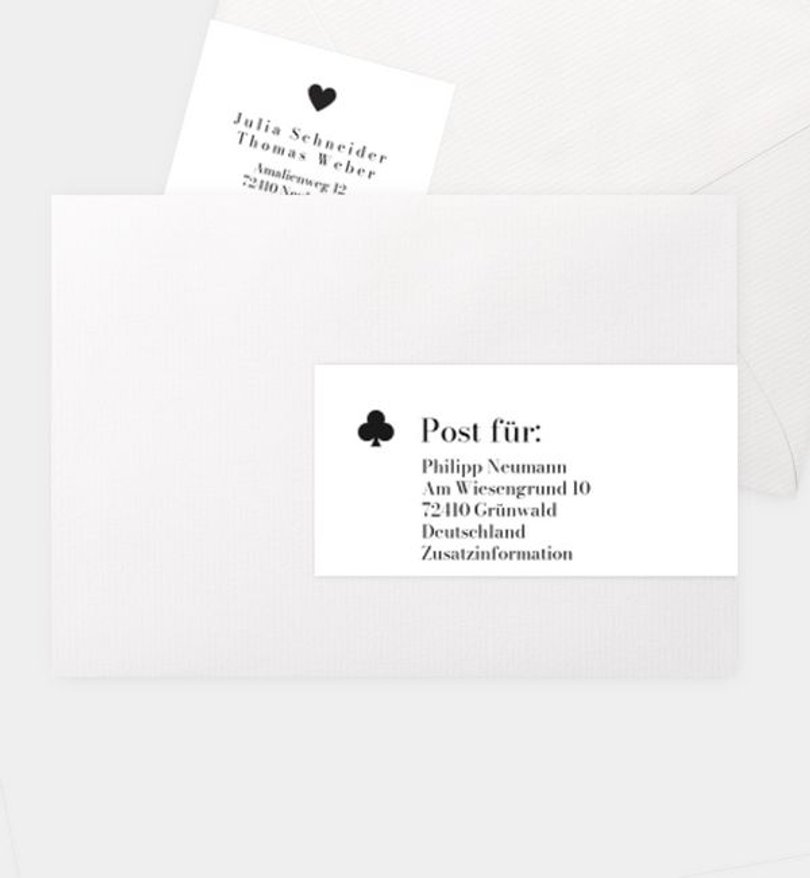 Adressaufkleber Hochzeit Queen & King