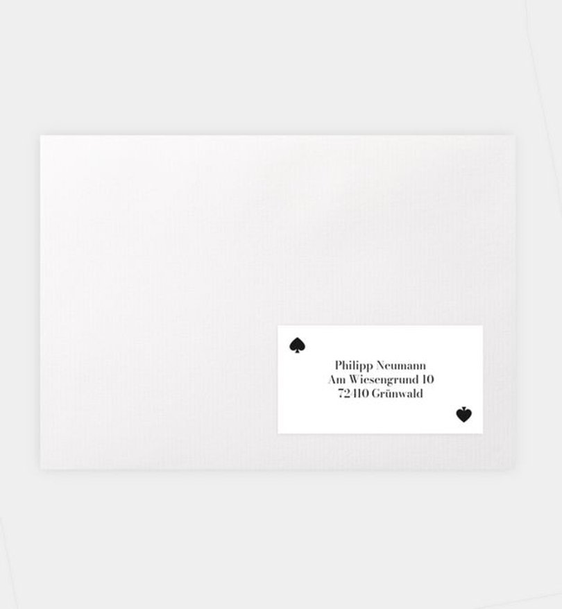 Empfängeraufkleber Hochzeit Queen & King