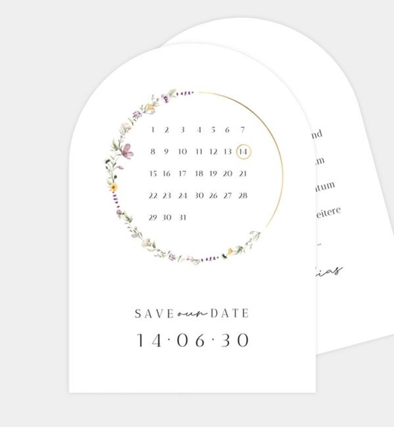 Save-The-Date Karte Hochzeit Grow Together