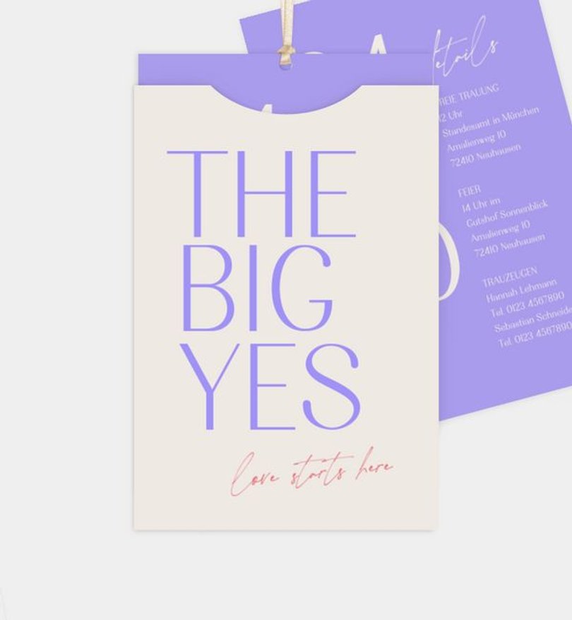 Einladungskarte Hochzeit Vibrant Accents