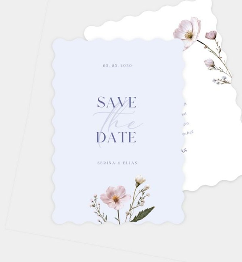 Save-The-Date Karte Hochzeit Meadow Core