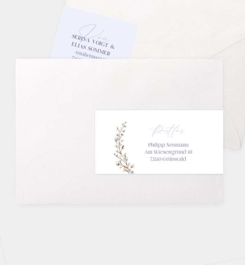 Adressaufkleber Hochzeit Meadow Core