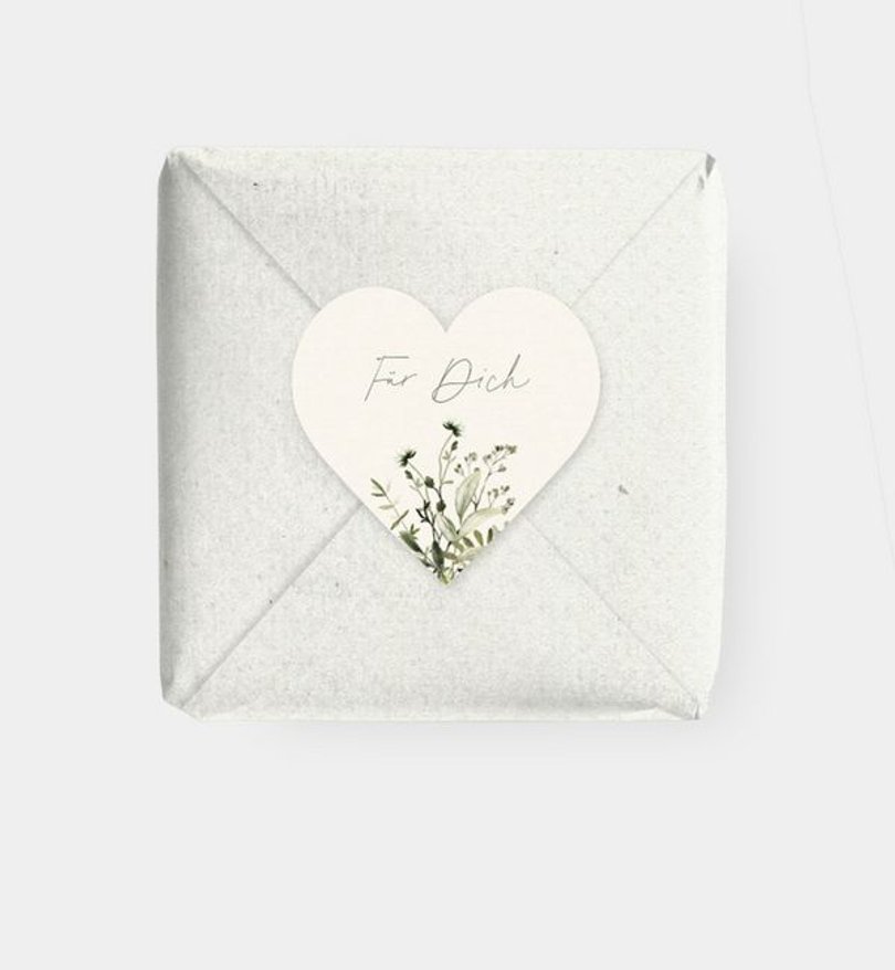 Geschenkaufkleber Hochzeit Natural Bouquet